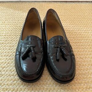 Cole Haan Pinch Tassel Loafers—gently worn Burgundy